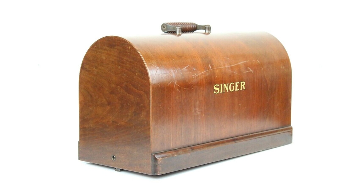 Vintage Singer Sewing Machine Bentwood Carry Case Lid 3/4 Etsy