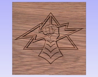 US Army 4th Armored Division Unit Crest Vector Files, Dxf