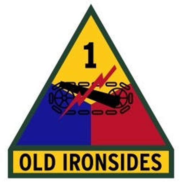 US Army 1st Armored Division Patch Vector Files, dxf eps svg ai crv