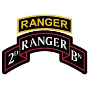 US Army 2nd Ranger Battalion Patch with Ranger Tab Vector Files, dxf eps svg ai crv