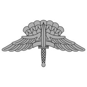 US Army Military Free Fall Parachutist (HALO) Badge Vector Files, dxf eps svg ai crv