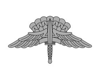 US Army Militär Free Fall Fallschirmspringer (HALO) Abzeichen Vektor-Dateien, dxf eps svg ai crv