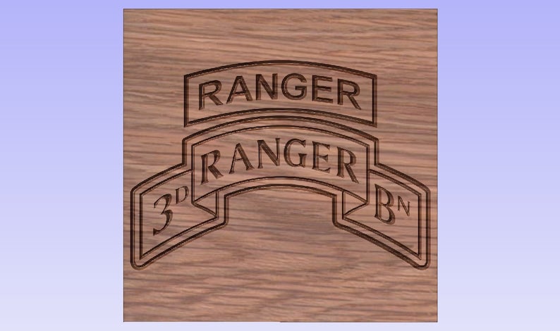 US Army 3rd Ranger Battalion Patch With Ranger Tab Vector Files, Dxf ...