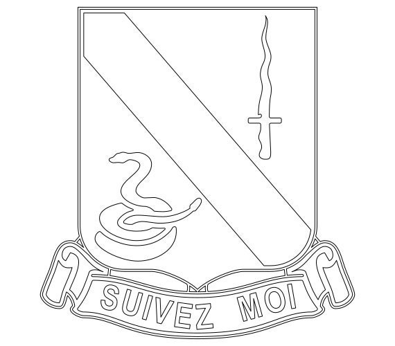 US Army 14th Cavalry Regiment Unit Crest Vector Files, Dxf