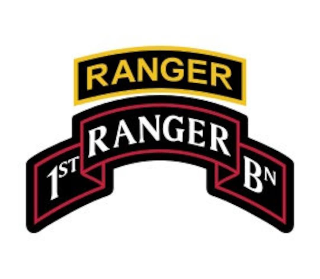US Army 1st Ranger Battalion Patch With Ranger Tab Vector Files, Dxf ...