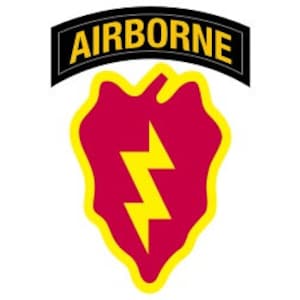US Army 25th Infantry Division Patch with Airborne Tab Vector Files, dxf eps svg ai crv