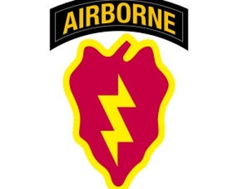 US Army 25th Infantry Division Patch with Airborne Tab Vector Files, dxf eps svg ai crv