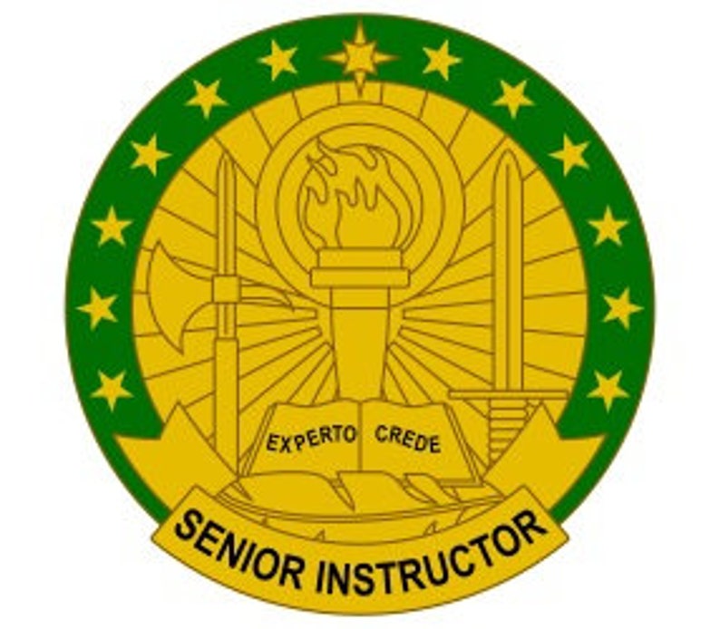 Army Senior Instructor Badge 5 US Army Senior Instructor Identification Badge Vector Files Etsy