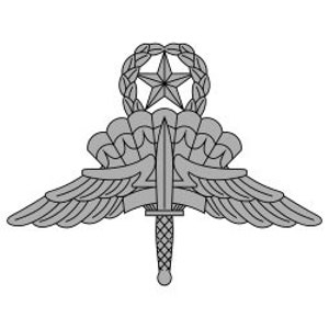 US Army Military Free Fall Jumpmaster (HALO) Badge Vector Files, dxf eps svg ai crv