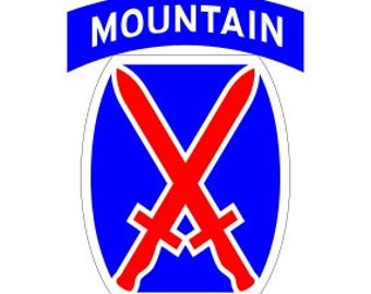 US Army 10th Mountain Division Patch Vector Files, dxf eps svg ai crv