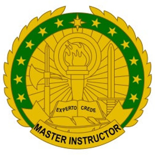 US Army Master Instructor Identification Badge Vector Files, dxf eps svg ai crv