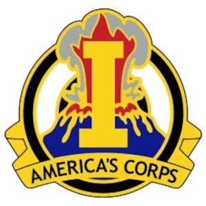 US Army I Corps Unit Crest Vector Files, dxf eps svg ai crv