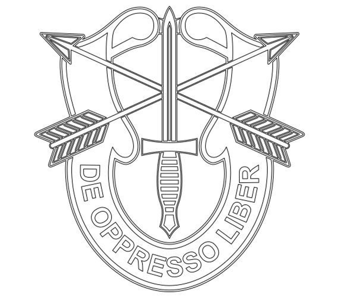 US Army Special Forces Unit Crest Vector Files Dxf Eps Svg Ai Etsy
