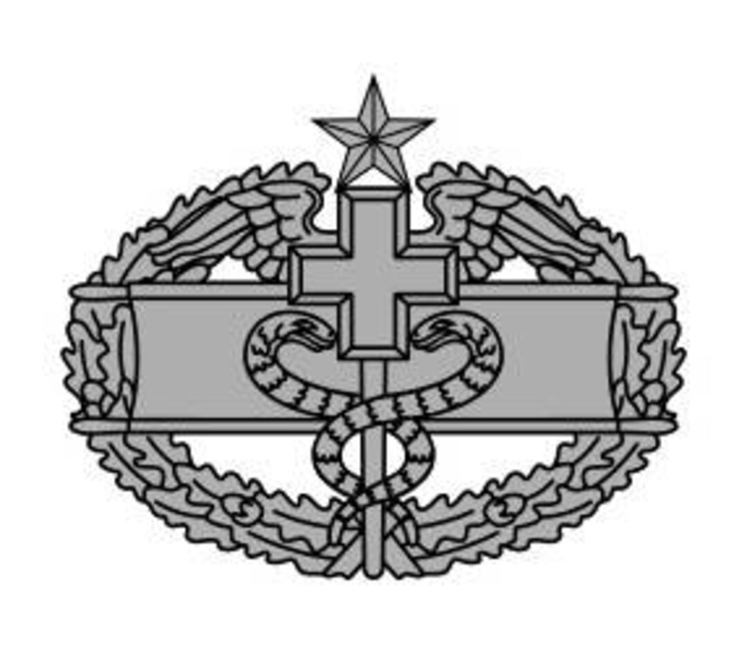 US Army Combat Medical Badge (2nd Award) Vector Files, Dxf
