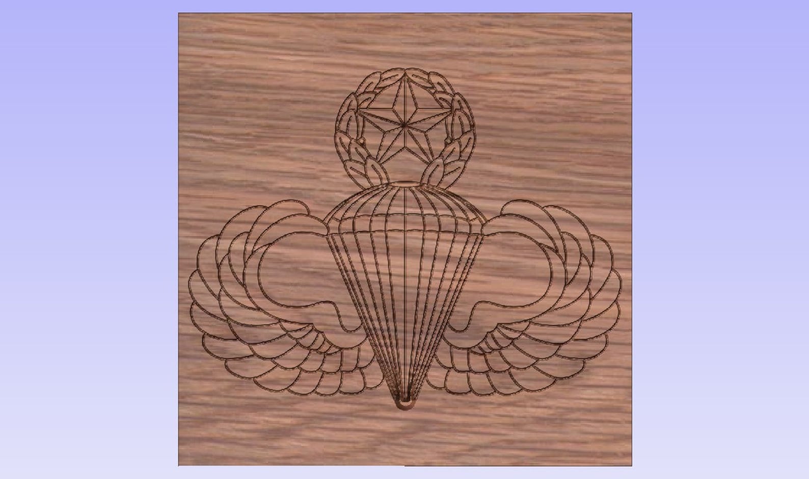 Us Army Master Parachutist Badge Vector Files Dxf Eps Svg Ai Etsy