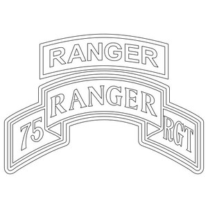 US Army 75th Ranger Regiment Patch With Ranger Tab Vector Files, Dxf ...