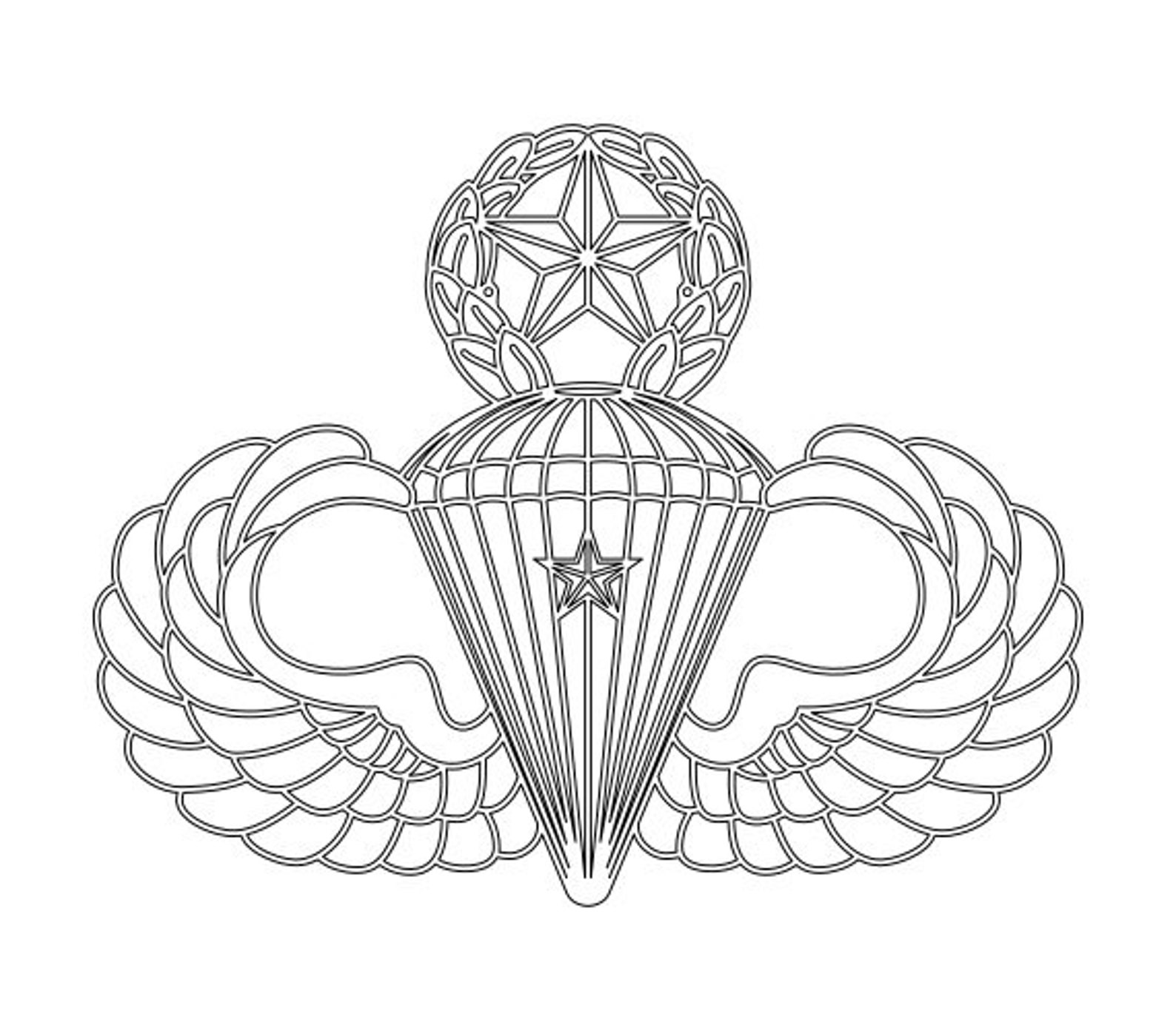 Us Army Master Parachutist Badge With 1 Combat Jump Star Etsy