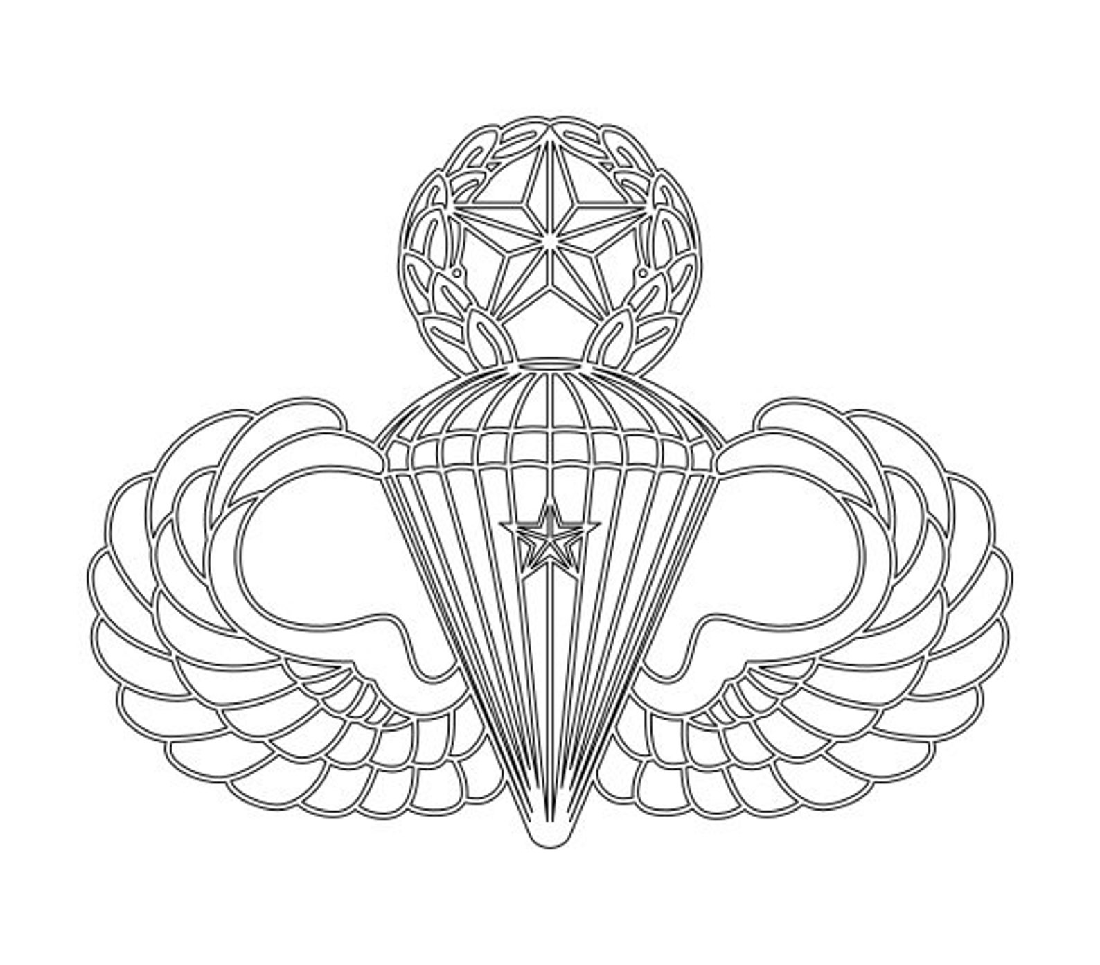 US Army Master Parachutist Badge With 1 Combat Jump Star Etsy