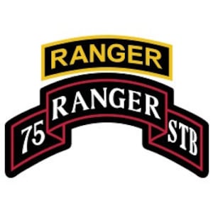 US Army 75th Ranger STB Patch with Ranger Tab Vector Files, dxf eps svg ai crv