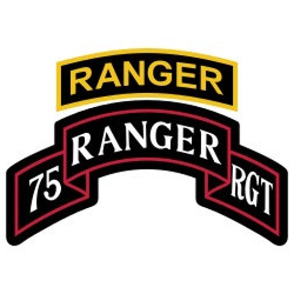 US Army 75th Ranger Regiment Patch with Ranger Tab Vector Files, dxf eps svg ai crv