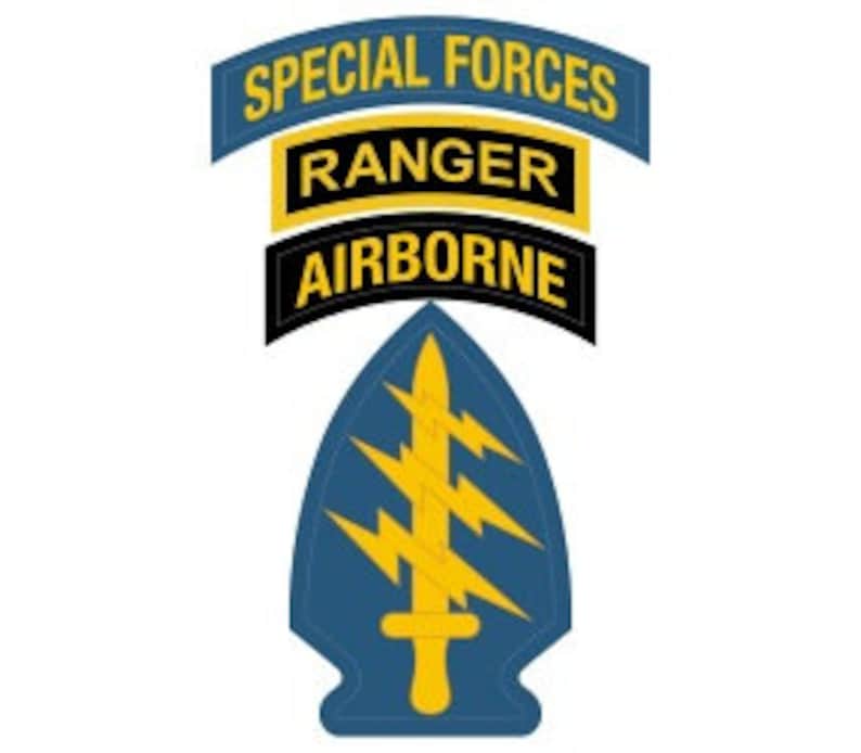 US Army Special Forces Patch with SF and Ranger Tabs Vector Etsy