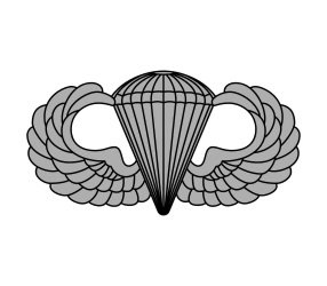 Us Army Basic Parachutist Badge Vector Files Dxf Eps Svg Ai Etsy