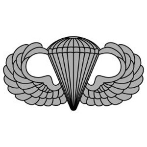 US Army Basic Parachutist Badge Vector Files, dxf eps svg ai crv