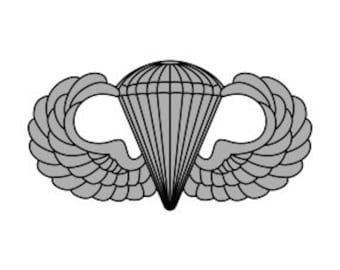 US Army Basic Parachutist Badge Vector Files, dxf eps svg ai crv