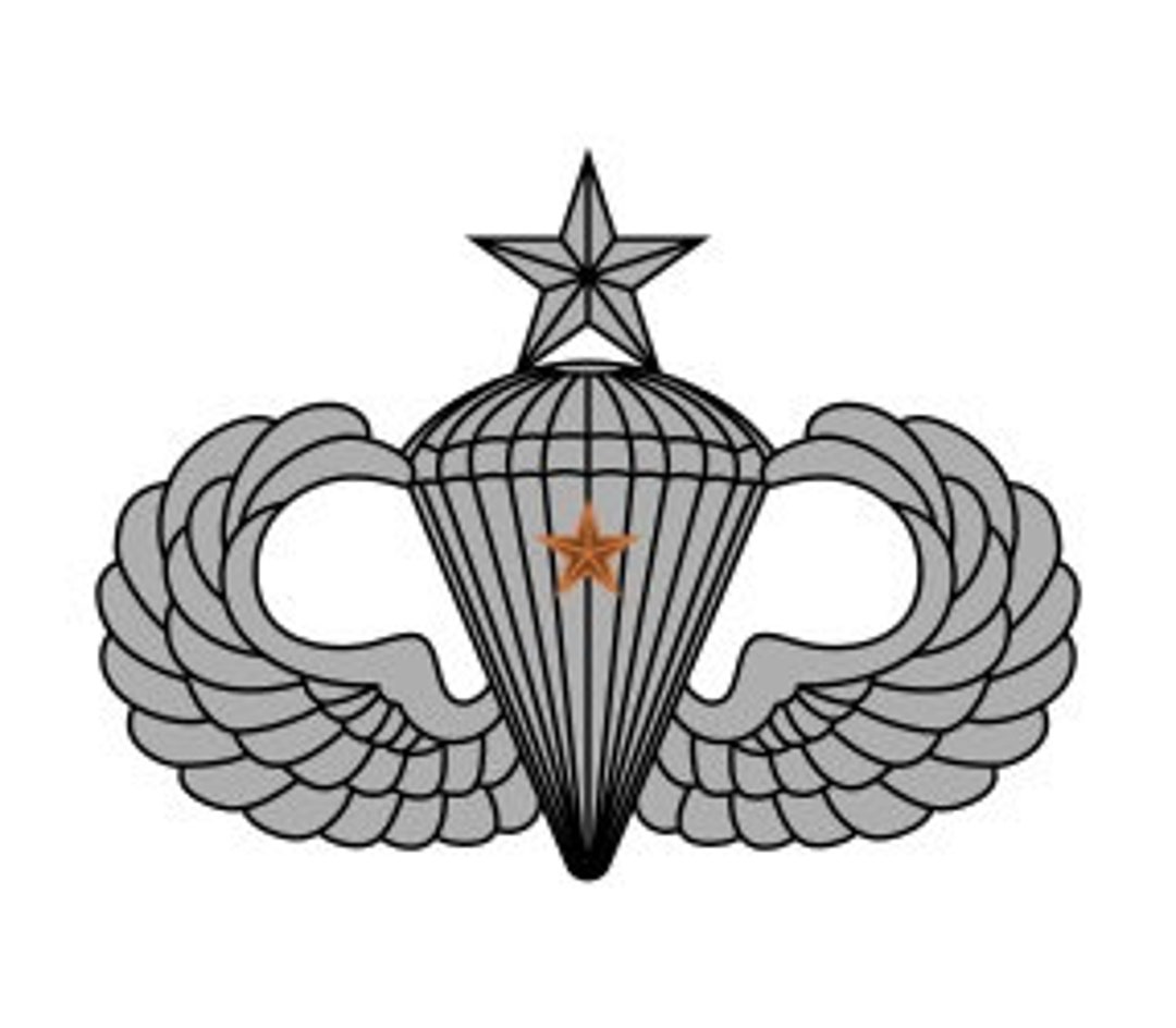 US Army Senior Parachutist Badge With 1 Combat Jump Star Vector Files, Dxf Eps Svg Ai Crv Etsy