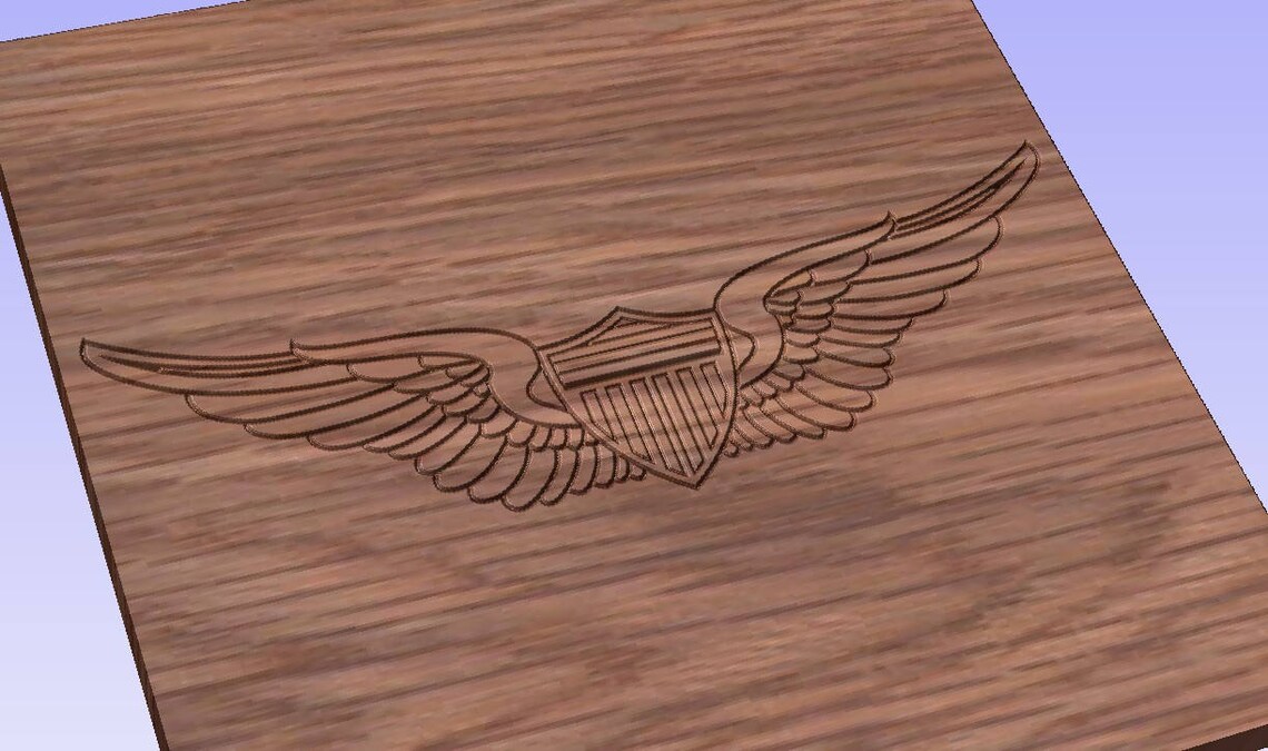 US Army Basic Aviator Badge Vector Files Dxf Eps Svg Ai Crv Etsy