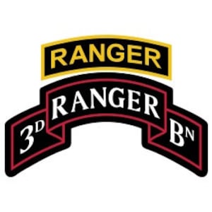 US Army 3rd Ranger Battalion Patch with Ranger Tab Vector Files, dxf eps svg ai crv