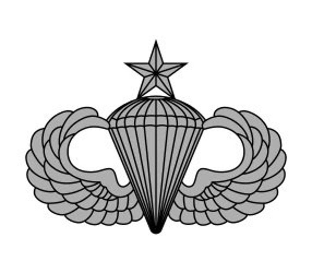 Us Army Senior Parachutist Badge Vector Files Dxf Eps Svg Ai Etsy