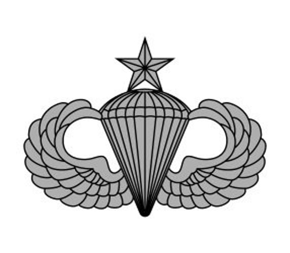 US Army Senior Parachutist Badge Vector Files, Dxf Eps Svg Ai Crv
