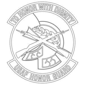 US Air Force Honor Guard Patch Vector Files, dxf eps svg ai crv image 2