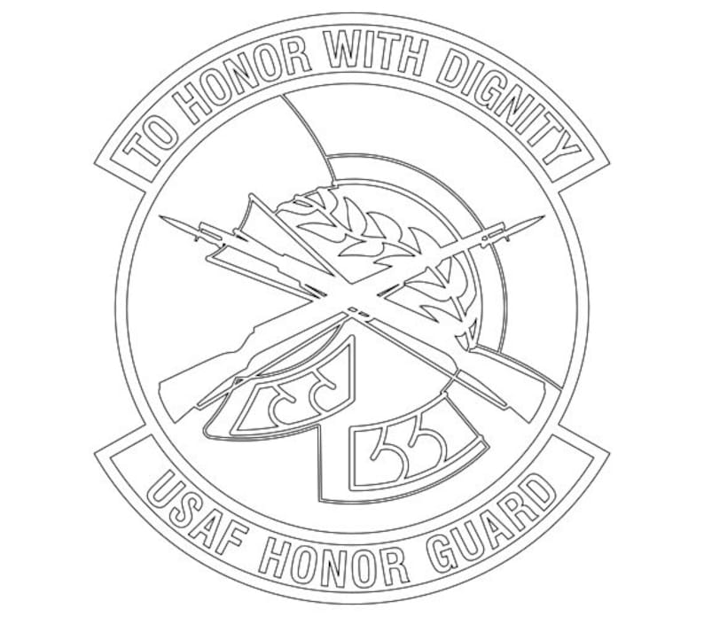 US Air Force Honor Guard Patch Vector Files, dxf eps svg ai crv image 2