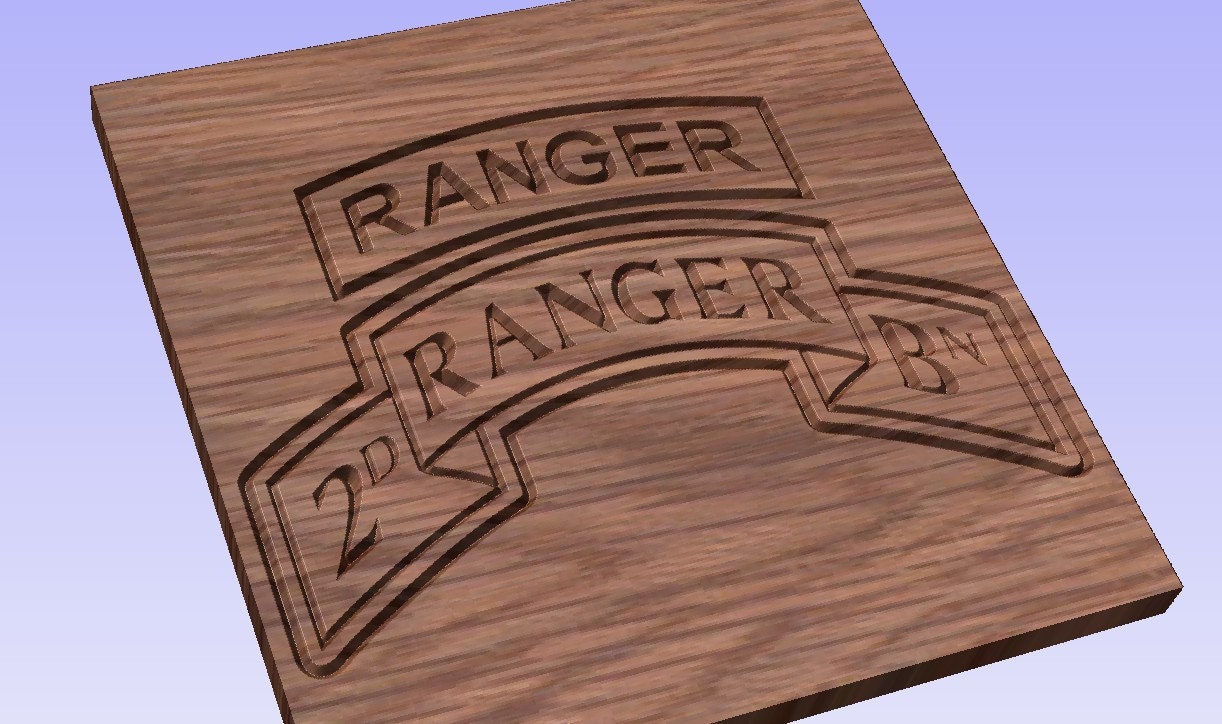 US Army 2nd Ranger Battalion Patch With Ranger Tab Vector Files, Dxf ...