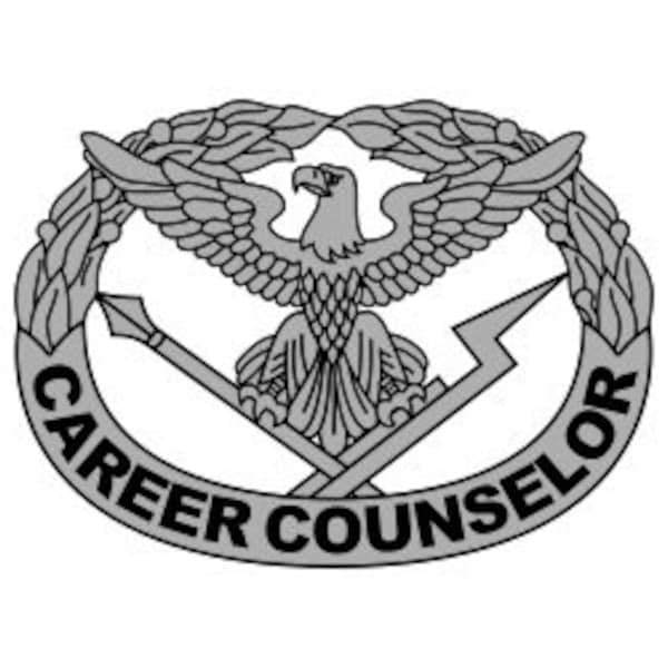 US Army Career Counselor Identification Badge Vector Files, dxf eps svg ai crv