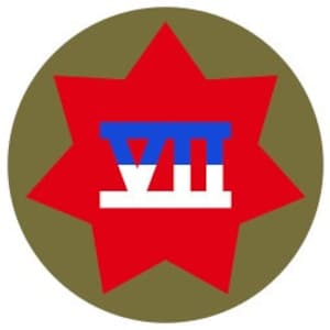 US Army VII Corps Patch Vector Files, dxf eps svg ai crv
