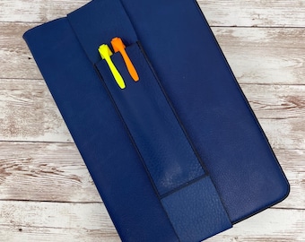 Leather Pen Holder for Notebook: Elastic Journal Accessory Personalized
