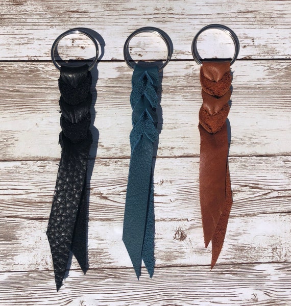 Leather Keychain, 3 Key Chains and Free Shipping Leather Key Fob, Keychain,  Key Ring, Key Chain, Key Chain for Women, Keychain for Men 