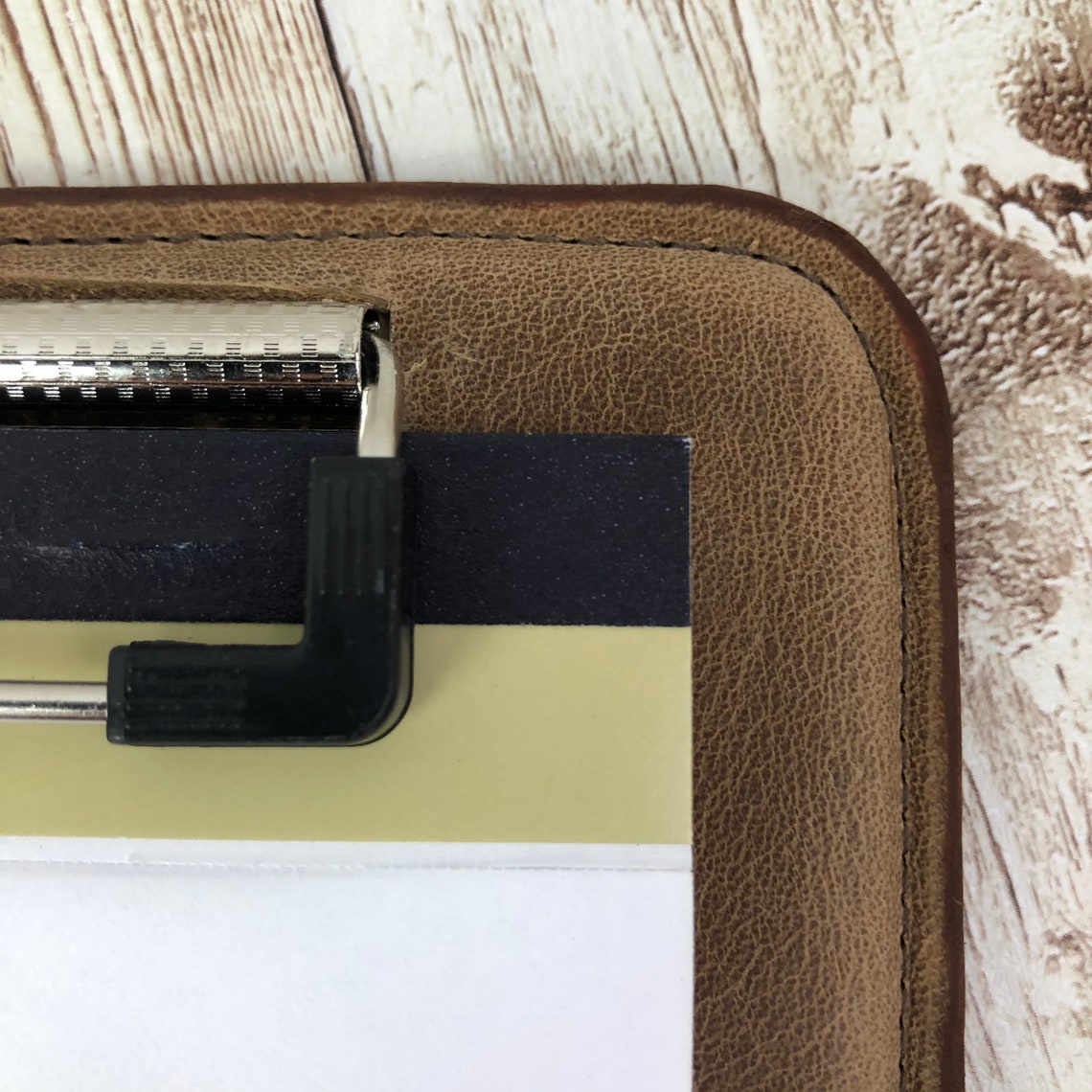 Pad Folio Leather Covered Clipboard Personalized Business Etsy