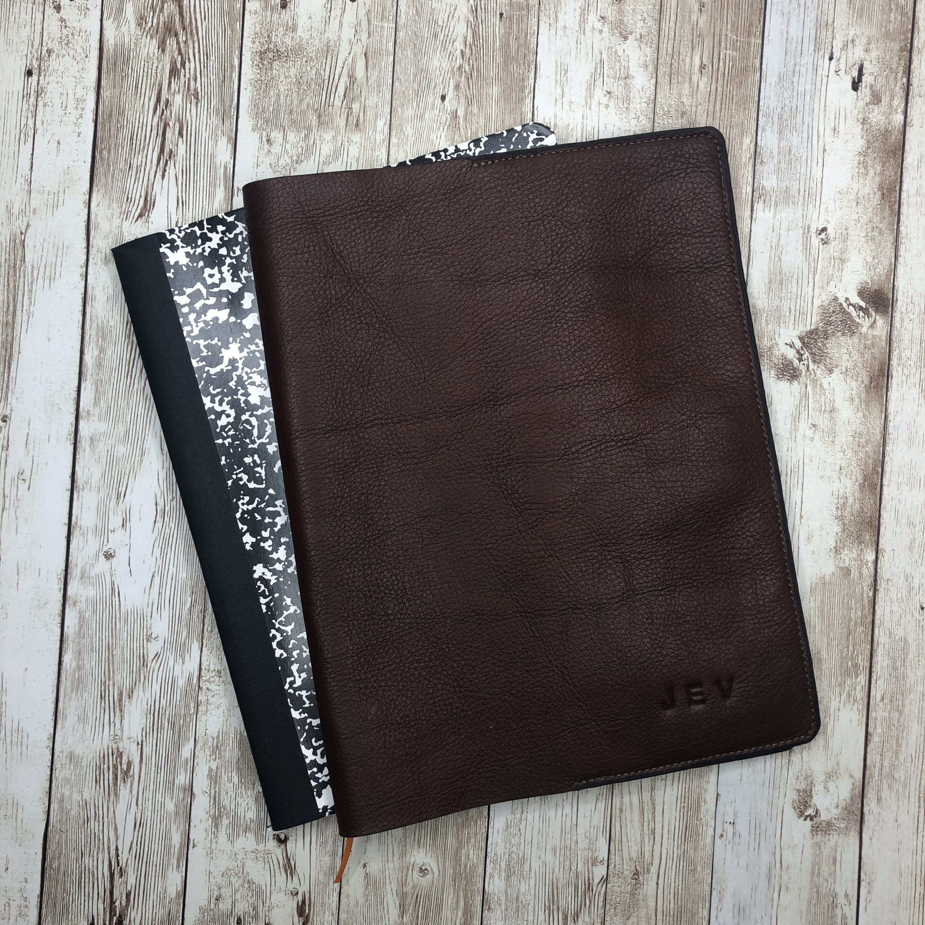 Composition Notebook Leather Cover Personalized Refillable Etsy Australia