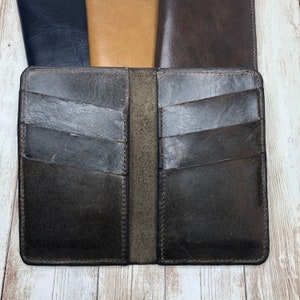 Portafoglio personalizzato, portafoglio da uomo, portafoglio lungo in pelle, porta biglietti da visita, portafoglio minimalista, regalo Groomsman, regali per gli uomini, portafoglio in pelle