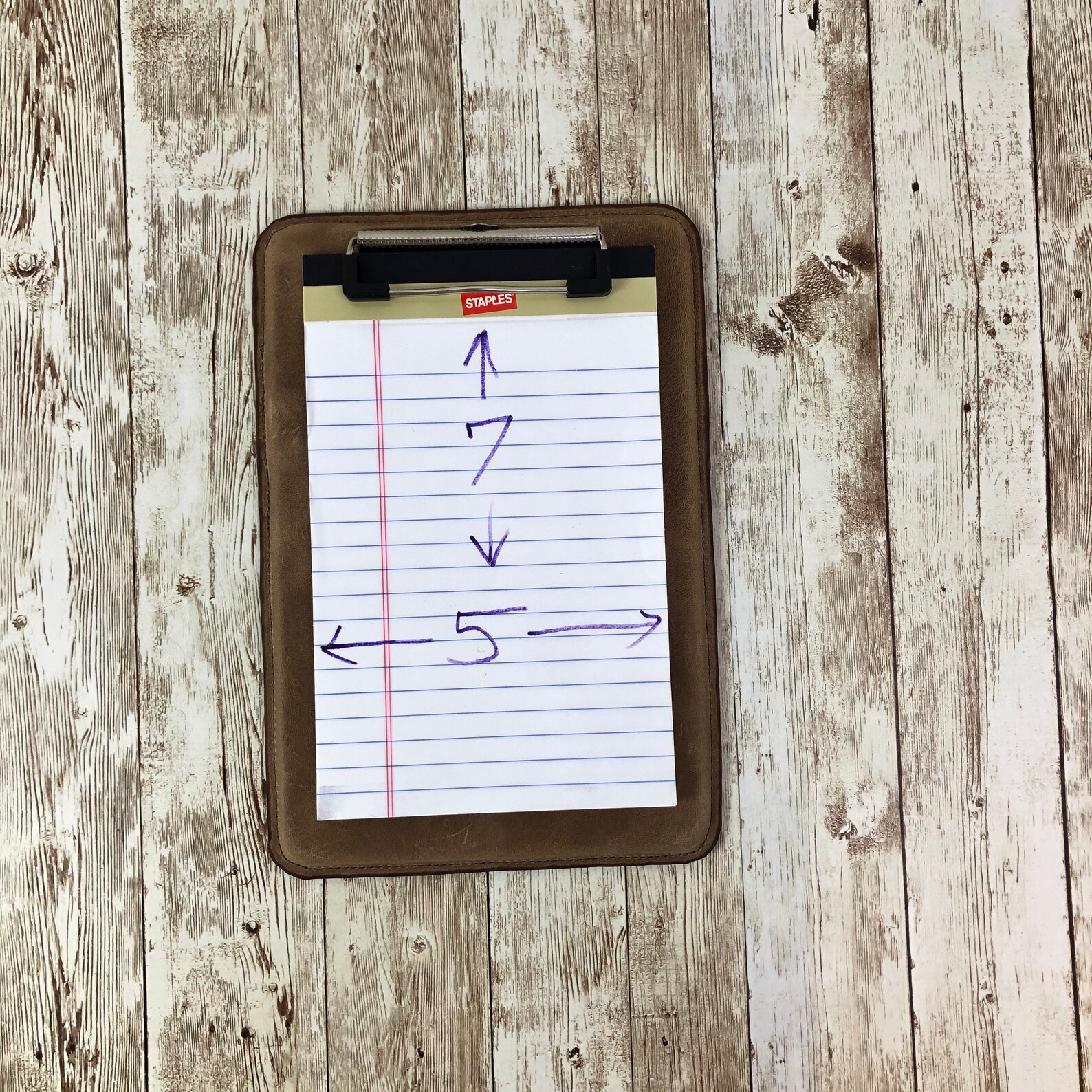 Pad Folio Leather Covered Clipboard Personalized Business Etsy