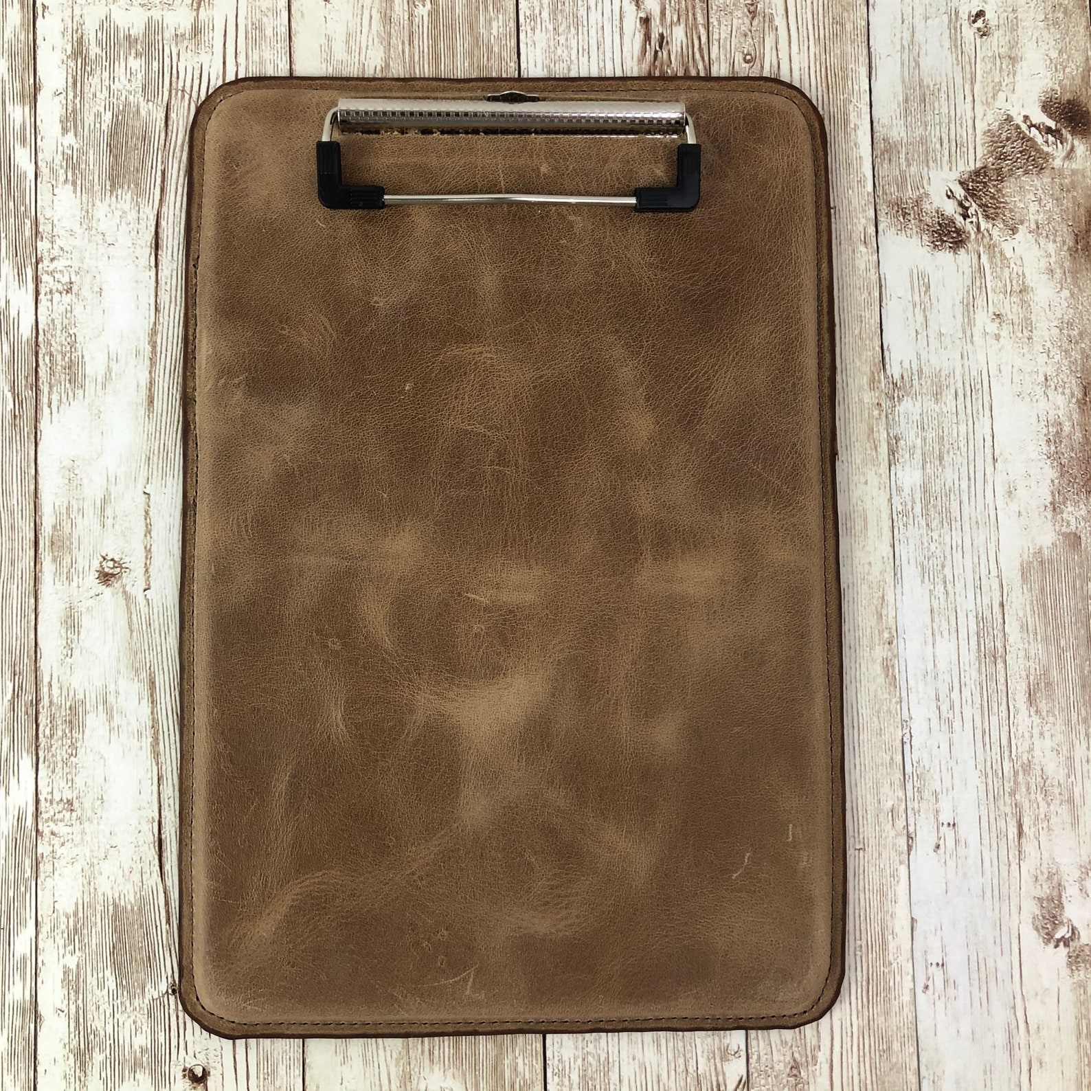 Pad Folio Leather Covered Clipboard Personalized Business Etsy