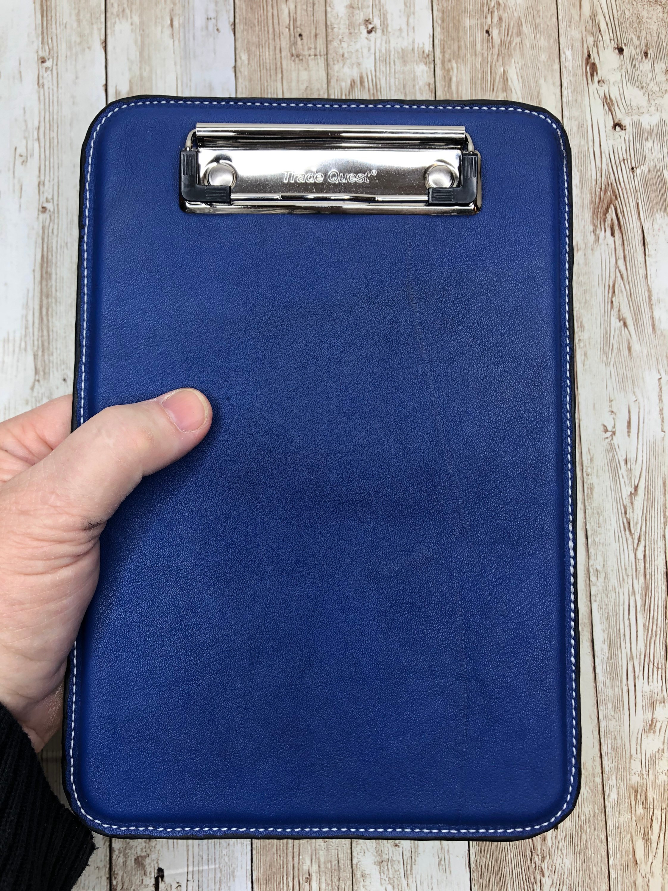 Pad Folio Leather Covered Clipboard Personalized Business Etsy
