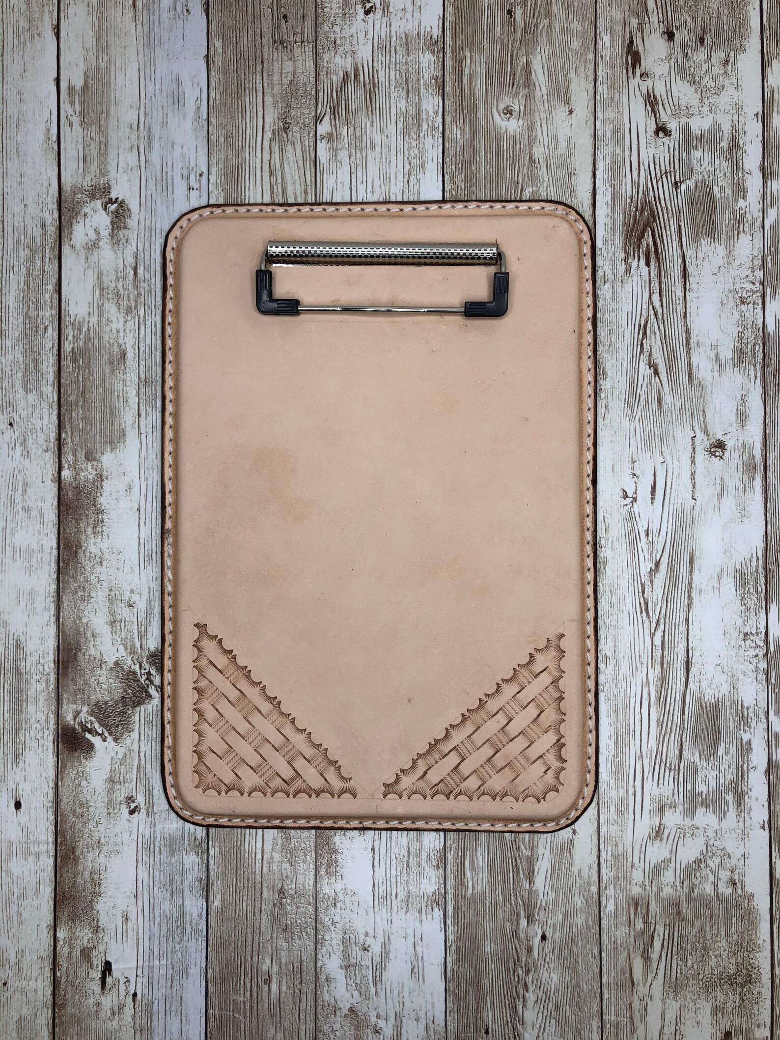 Pad Folio Leather Covered Clipboard Personalized Business Etsy