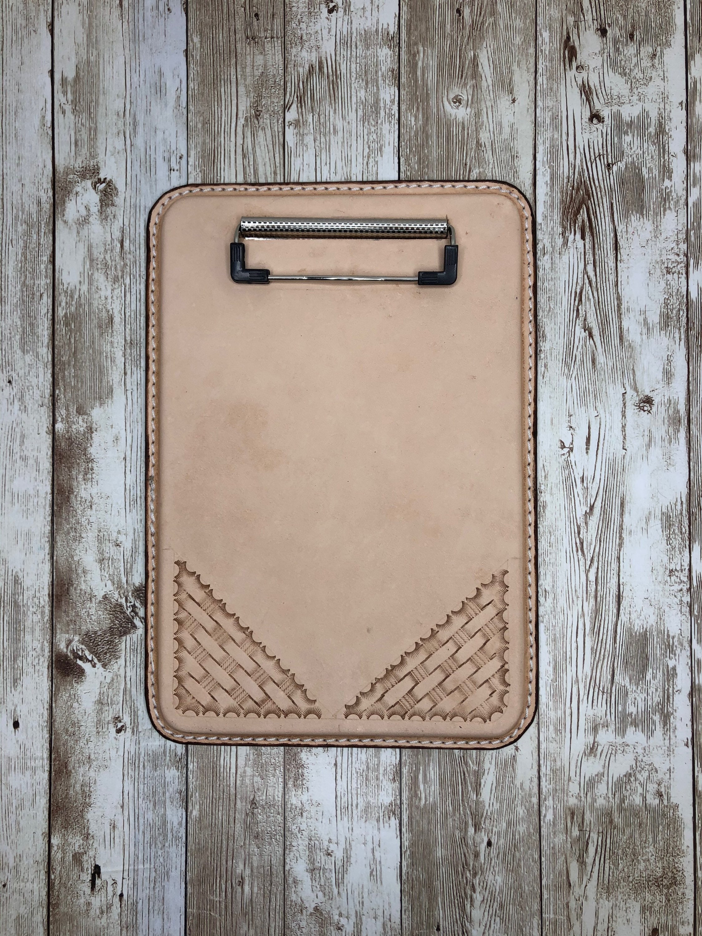 Pad Folio Leather Covered Clipboard Personalized Business Etsy UK
