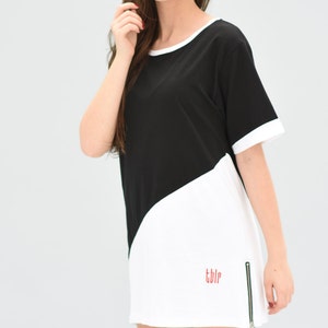 Unisex Long t-shirt-dress Shockotom II zipped image 1