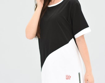 Unisex Long t-shirt-dress Shockotom II zipped